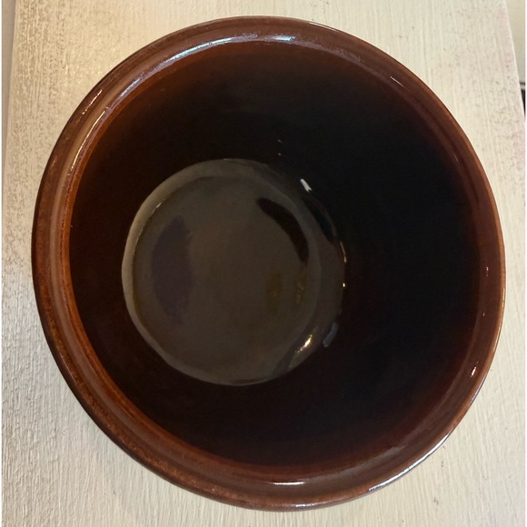 WATT 4” Pottery Ovenware USA Vintage Stoneware Tan Bisque & Brown Glaze #76 - Picture 2 of 4